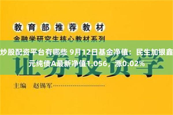 炒股配资平台有哪些 9月12日基金净值:民生加银鑫元纯债A最新净值1.056,涨0.02%