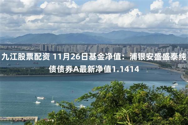 九江股票配资 11月26日基金净值：浦银安盛盛泰纯债债券A最新净值1.1414