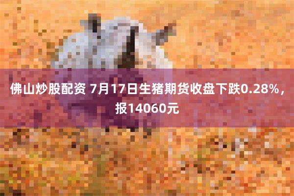 佛山炒股配资 7月17日生猪期货收盘下跌0.28%，报14060元