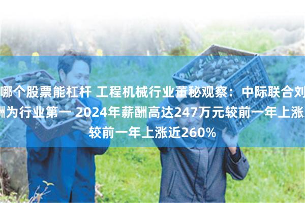 哪个股票能杠杆 工程机械行业董秘观察：中际联合刘亚锋薪酬为行业第一 2024年薪酬高达247万元较前一年上涨近260%